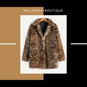 Leopard Faux Fur Coat